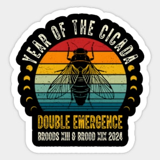 Cicada Double nce Broods Xix Xiii Cicada Sticker